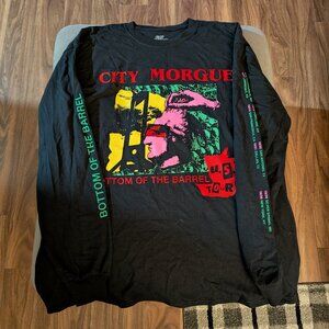 City Morgue Bottom of the Barrel Tour Long Sleeve T Shirt Black Men's Size XL